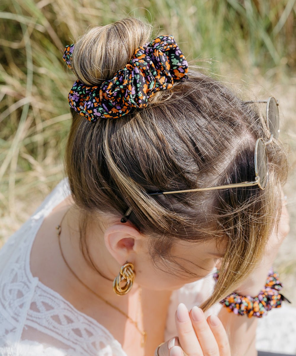 ADA - Printed Scrunchie - Blau/Weiß - Fizz & Femme