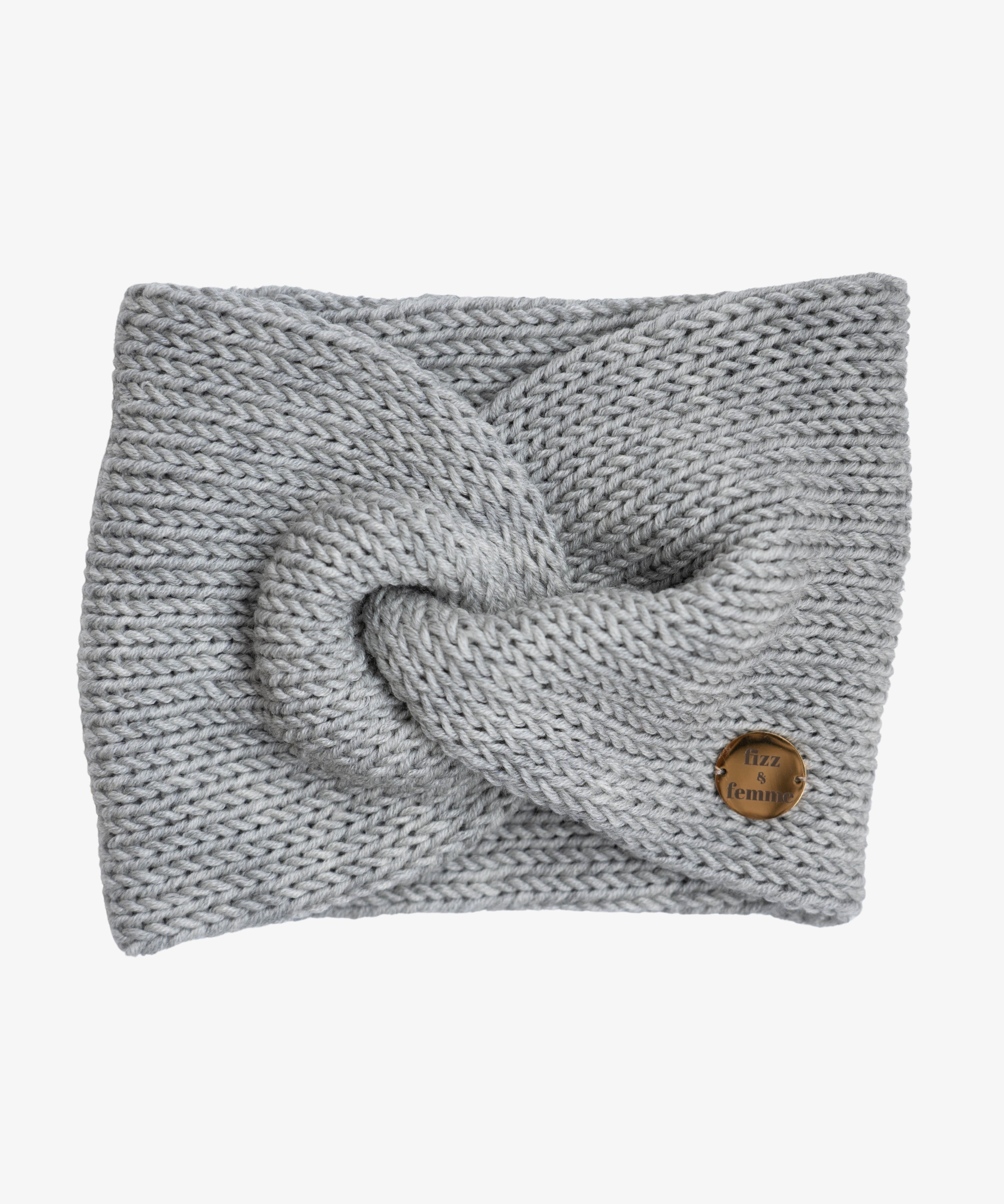 EMMA - Doppellagiges Stirnband | Grey - Grau - Fizz & Femme