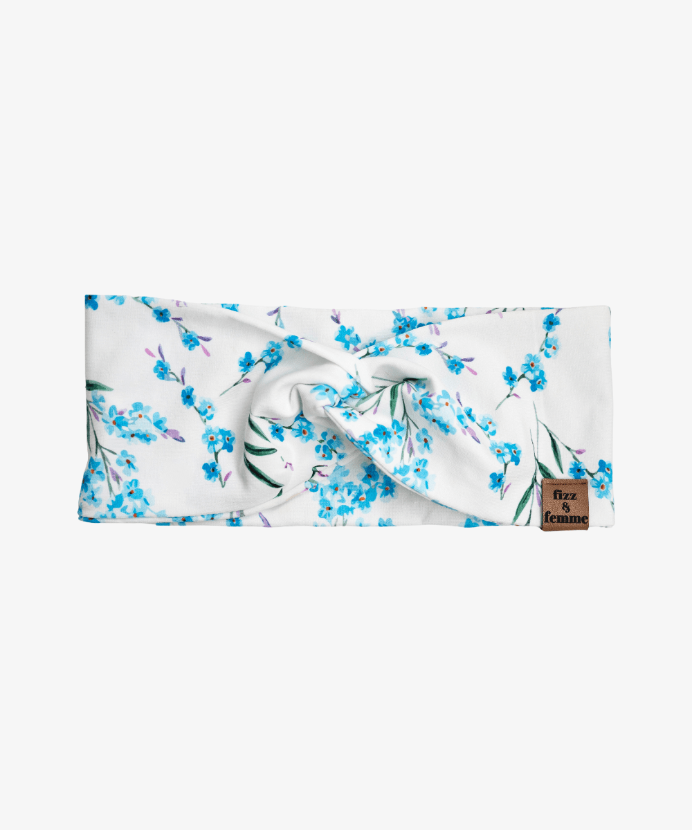 GABRIELLA - Printed Haarband - Weiß/Blau - Fizz & Femme