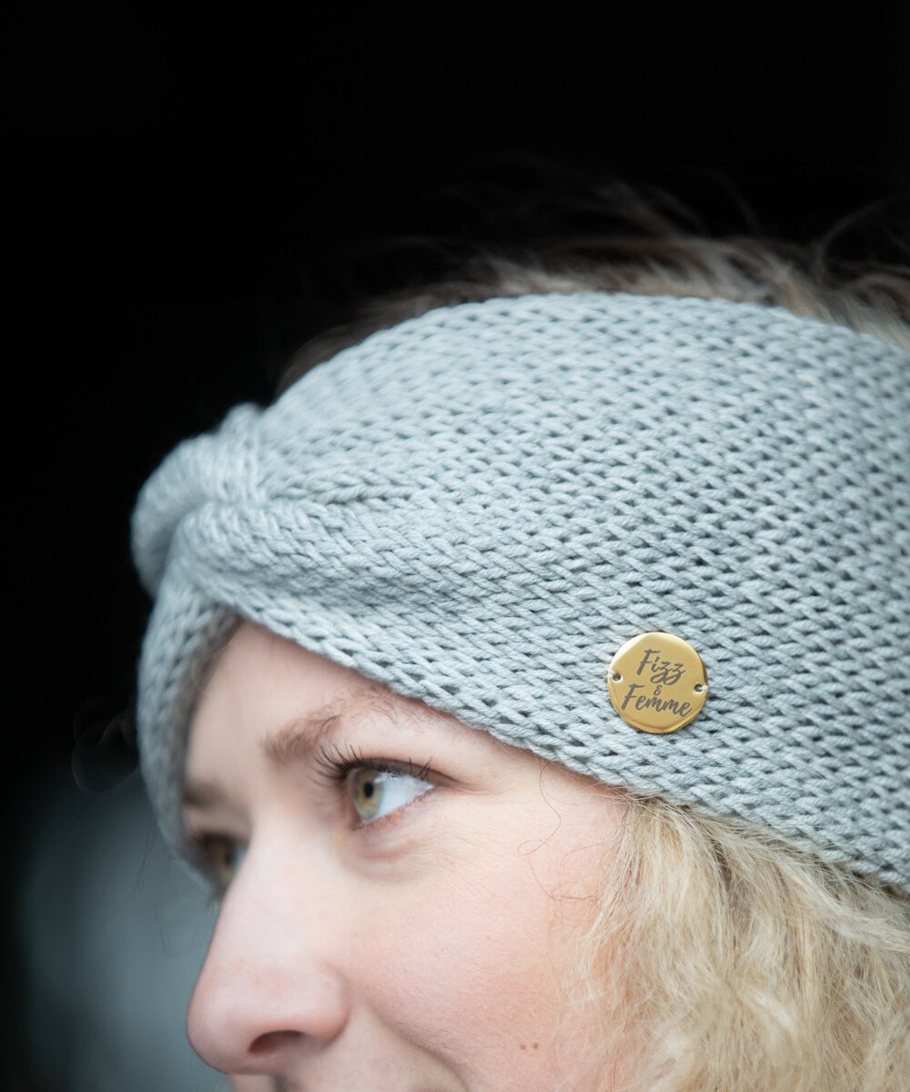 EMMA - Doppellagiges Stirnband | Grey - Fizz & Femme